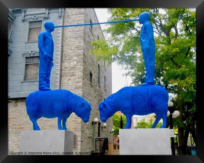 Blue Sheep Framed Print by Stephanie Moore