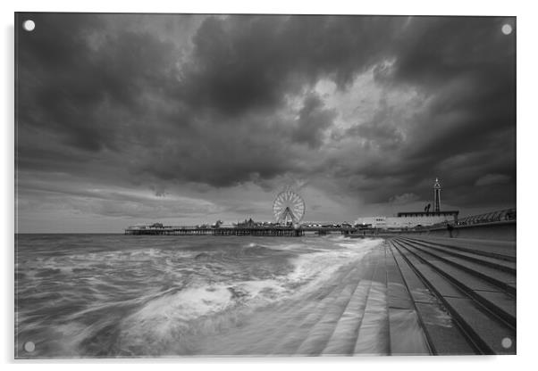 Blackpool Pier And Tower Acrylic by Phil Durkin DPAGB BPE4