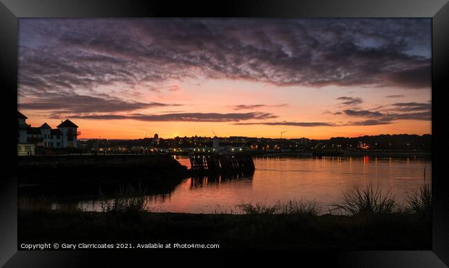Tranquility at South Shields Framed Print by Gary Clarricoates