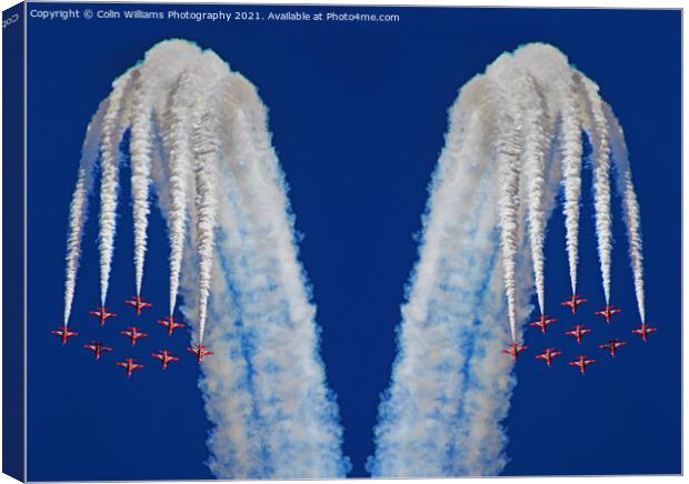  The Red Arrows Farnborough 2014 Canvas Print by Colin Williams Photography