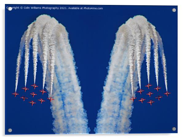  The Red Arrows Farnborough 2014 Acrylic by Colin Williams Photography