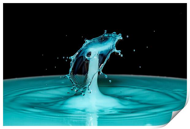 Water Drop Collision Print by Antonio Ribeiro