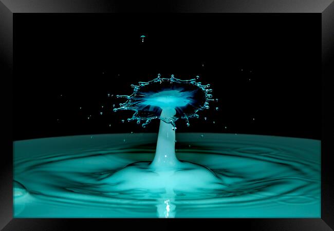 Water Drop Collision Framed Print by Antonio Ribeiro