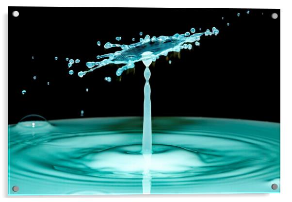 Water Drop Collision Acrylic by Antonio Ribeiro