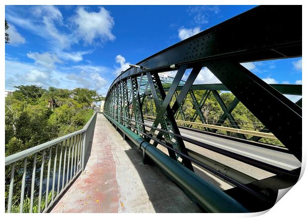 Bundaberg Kennedy Bridge  Print by Antonio Ribeiro