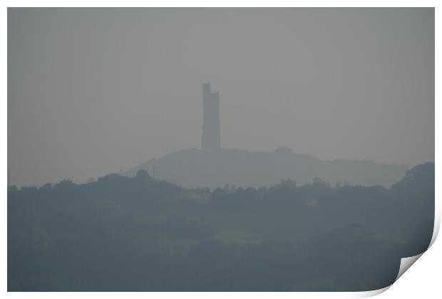 Misty morning castle tower  Print by Roy Hinchliffe