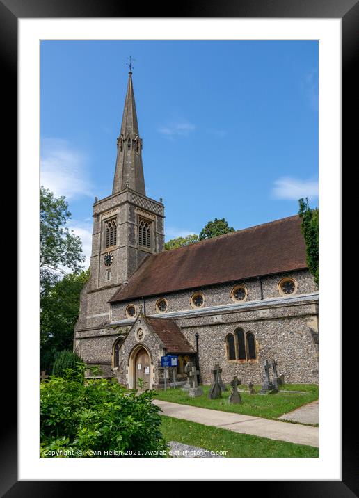 St Mary's Church. Princes Risborough,  Framed Mounted Print by Kevin Hellon