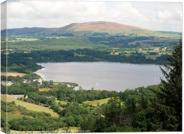 View of Bassenthwaite Lake from Sale Fell Canvas Print by Sam Robinson