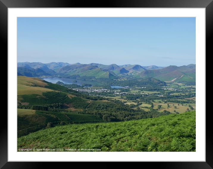 Keswick and Derwentwater Framed Mounted Print by Sam Robinson