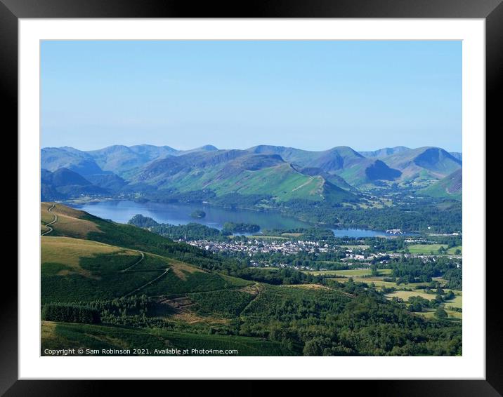 View of Keswick and Derwentwater Framed Mounted Print by Sam Robinson