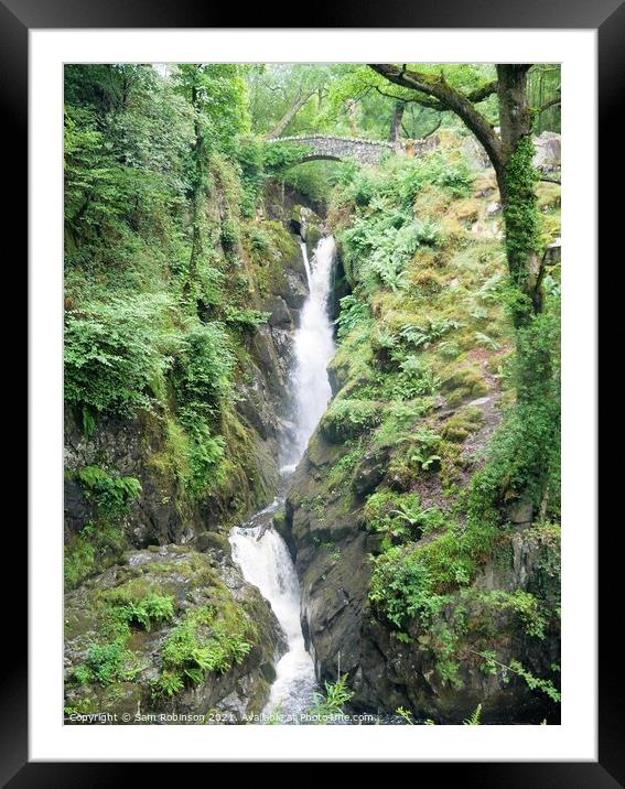 Aira Force Waterfall, UIlswater, Lake District Framed Mounted Print by Sam Robinson