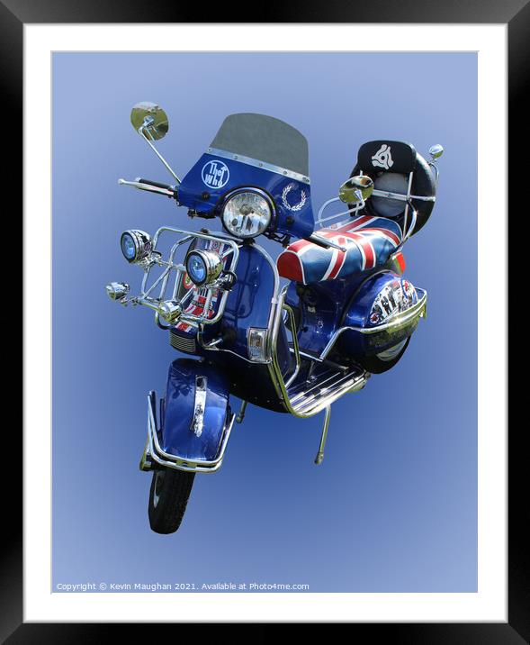LML Vespa Scooter Framed Mounted Print by Kevin Maughan