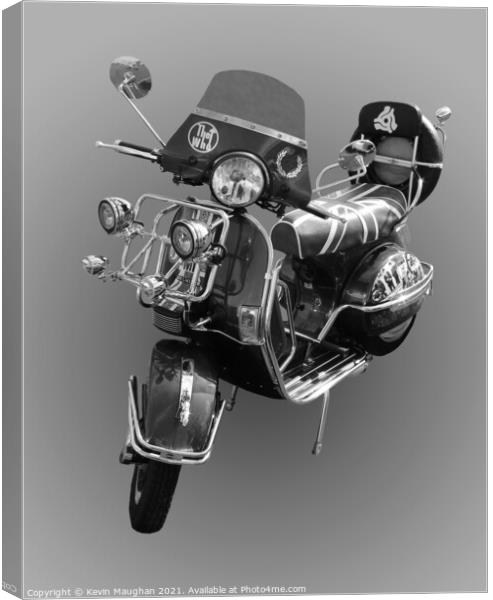 Others LML Vespa Scooter Canvas Print by Kevin Maughan