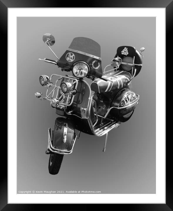 Others LML Vespa Scooter Framed Mounted Print by Kevin Maughan