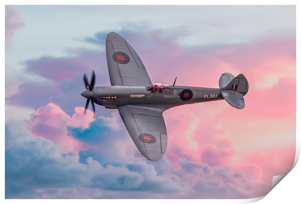 Supermarine Spitfire NHS Print by J Biggadike