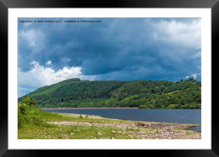 Talybont Reservoir in Summer Brecon Beacons   Framed Mounted Print by Nick Jenkins