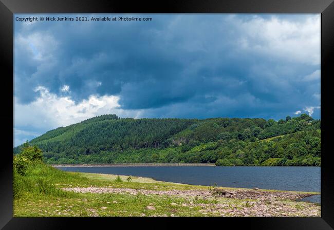 Talybont Reservoir in Summer Brecon Beacons   Framed Print by Nick Jenkins