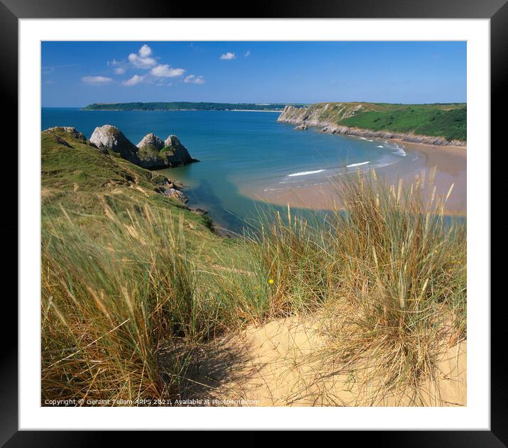 Three Cliffs Bay, Gower, South Wales, UK Framed Mounted Print by Geraint Tellem ARPS