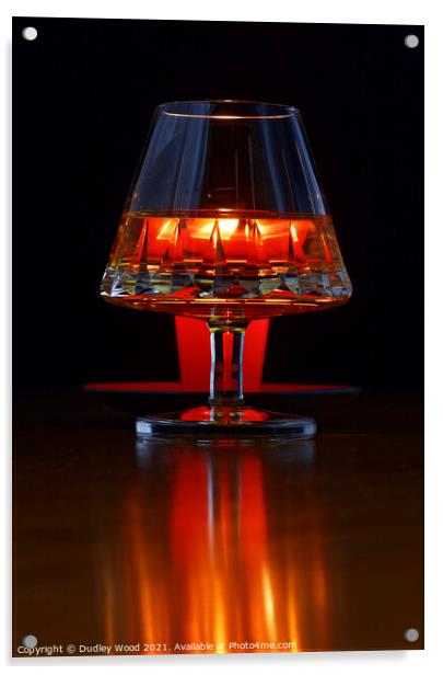 Romantic Evening Cognac Acrylic by Dudley Wood