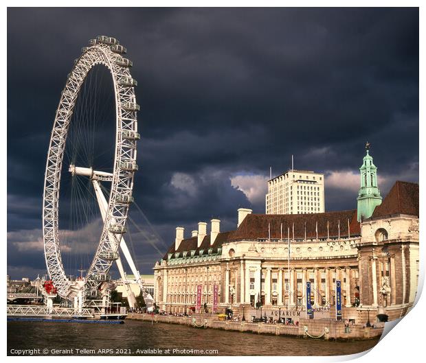 London Eye, London, UK Print by Geraint Tellem ARPS