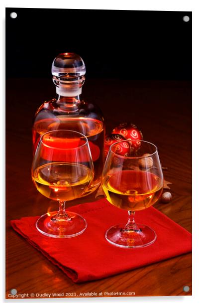 Festive Cognac Delight Acrylic by Dudley Wood