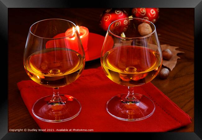 Festive Cognac Delight Framed Print by Dudley Wood