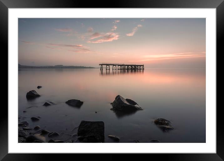 Carlingpoint Pier Sunrise Framed Mounted Print by overhoist 