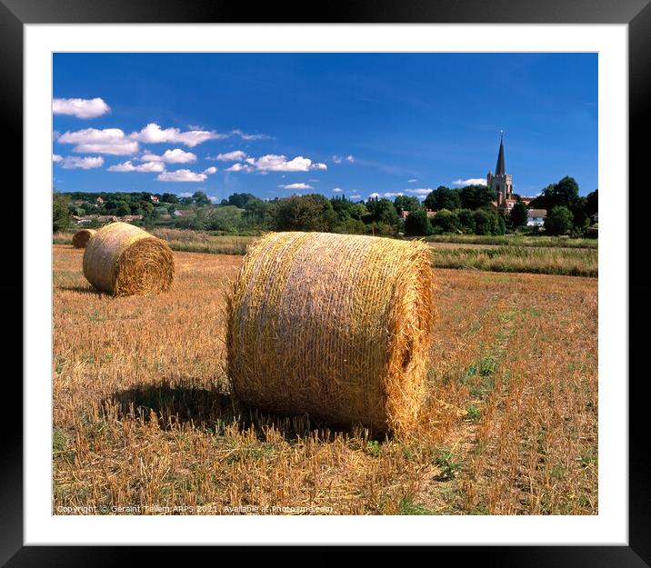 Hay Bales, near Witham, Kent Framed Mounted Print by Geraint Tellem ARPS