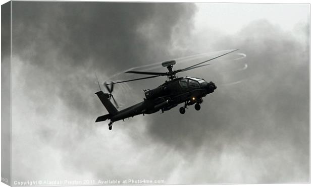 AH 64D Apache Canvas Print by Alasdair Preston