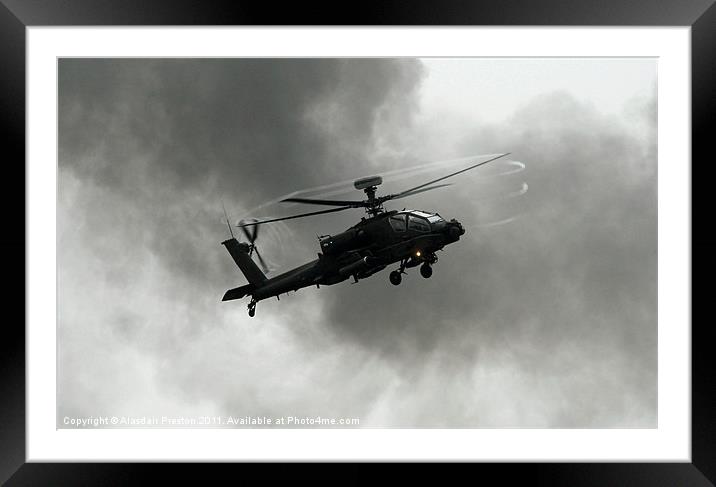 AH 64D Apache Framed Mounted Print by Alasdair Preston