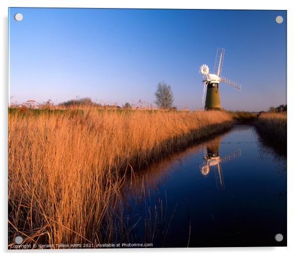 St Benet's Mill, Norfolk Broads, England Acrylic by Geraint Tellem ARPS