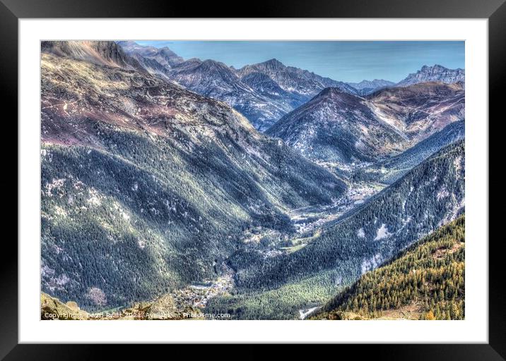 Alps Valley France Framed Mounted Print by David Pyatt