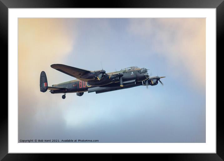 BBMF Lancaster Framed Mounted Print by Bob Kent