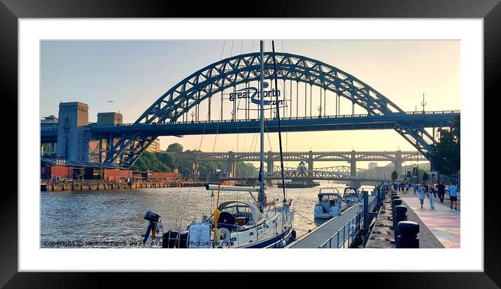 Tyne Bridges Framed Mounted Print by Michele Davis