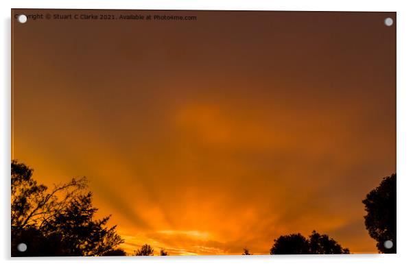 September sunset  Acrylic by Stuart C Clarke