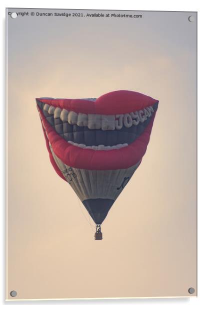 Joycam hot air balloon Acrylic by Duncan Savidge