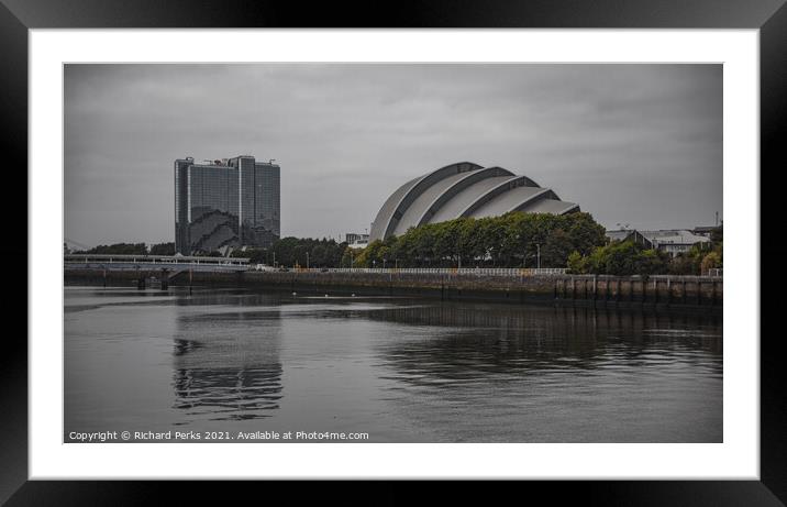 Glasgow Armadillo Reflections Framed Mounted Print by Richard Perks