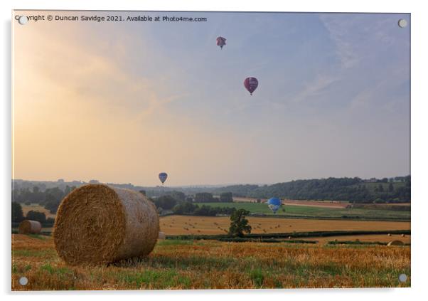 Hale bale joy cam hot air balloon launch  Acrylic by Duncan Savidge