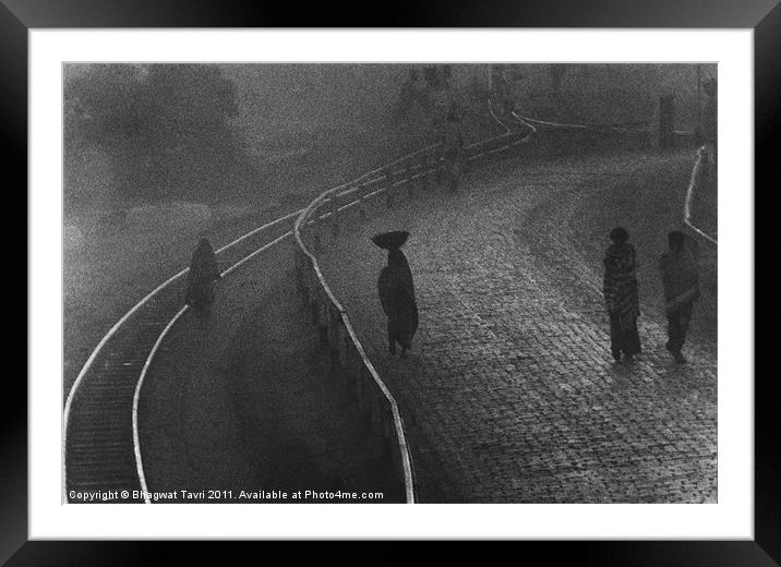 Between The Lines Framed Mounted Print by Bhagwat Tavri
