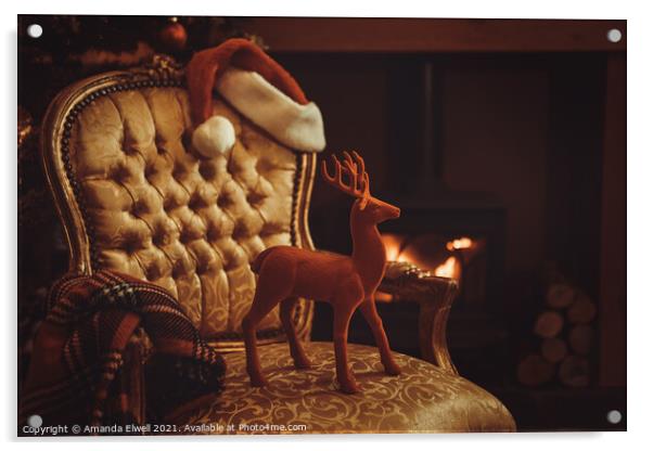 Christmas Eve Acrylic by Amanda Elwell