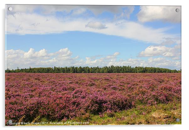 New Forest Heather Acrylic by kelly Draper