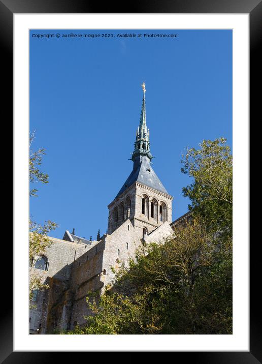 Abbey of Mont Saint-Michel Framed Mounted Print by aurélie le moigne