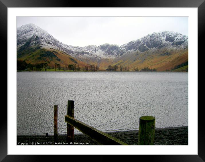 Lake district in March Framed Mounted Print by john hill