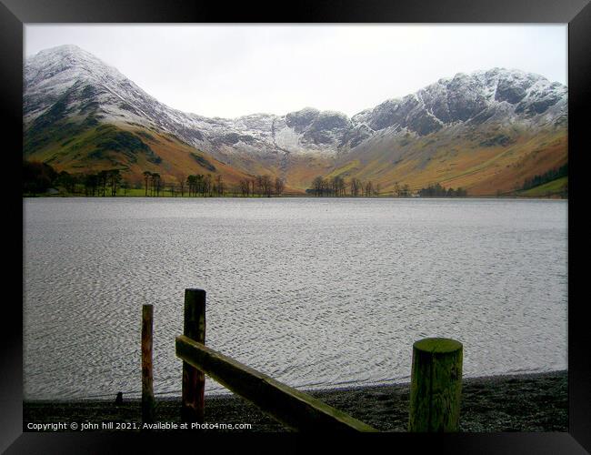 Lake district in March Framed Print by john hill