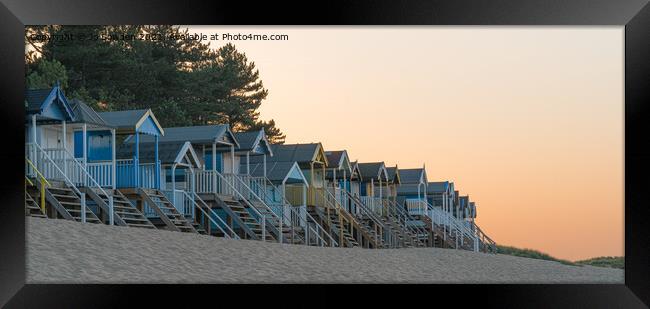 Wells Beach Huts (4) Framed Print by Jo Sowden