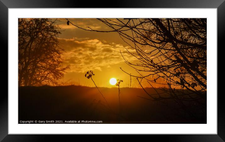 Sunset at Frustyweed Framed Mounted Print by GJS Photography Artist