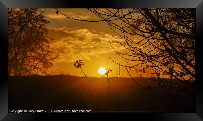 Sunset at Frustyweed Framed Print by GJS Photography Artist