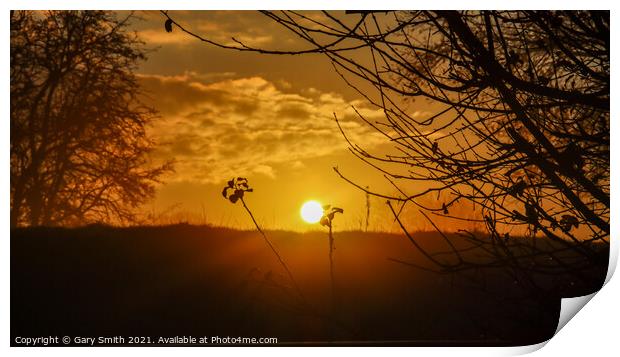 Sunset at Frustyweed Print by GJS Photography Artist