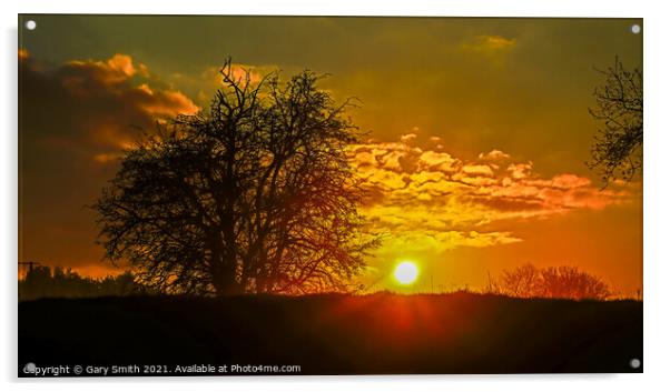 Sunset at Frustyweed  Acrylic by GJS Photography Artist