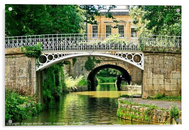 Serene Bridges in Bath Acrylic by Roger Mechan